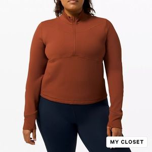 Lululemon Rulu Running Cropped Half Zip Size 6